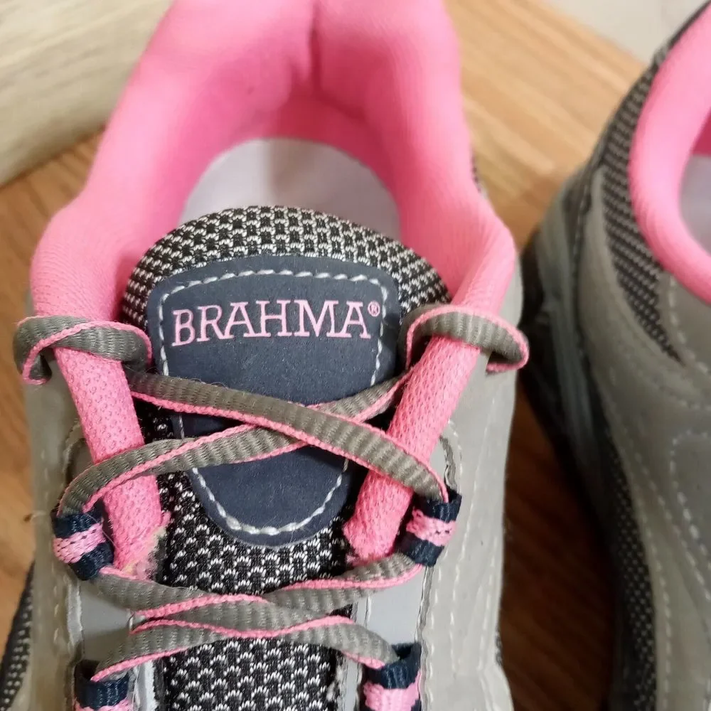 Brahma Steel Toe Womens Sz 10 EU 42 Gray Pink Sarah St. Work Shoe ASTM F 2413-11